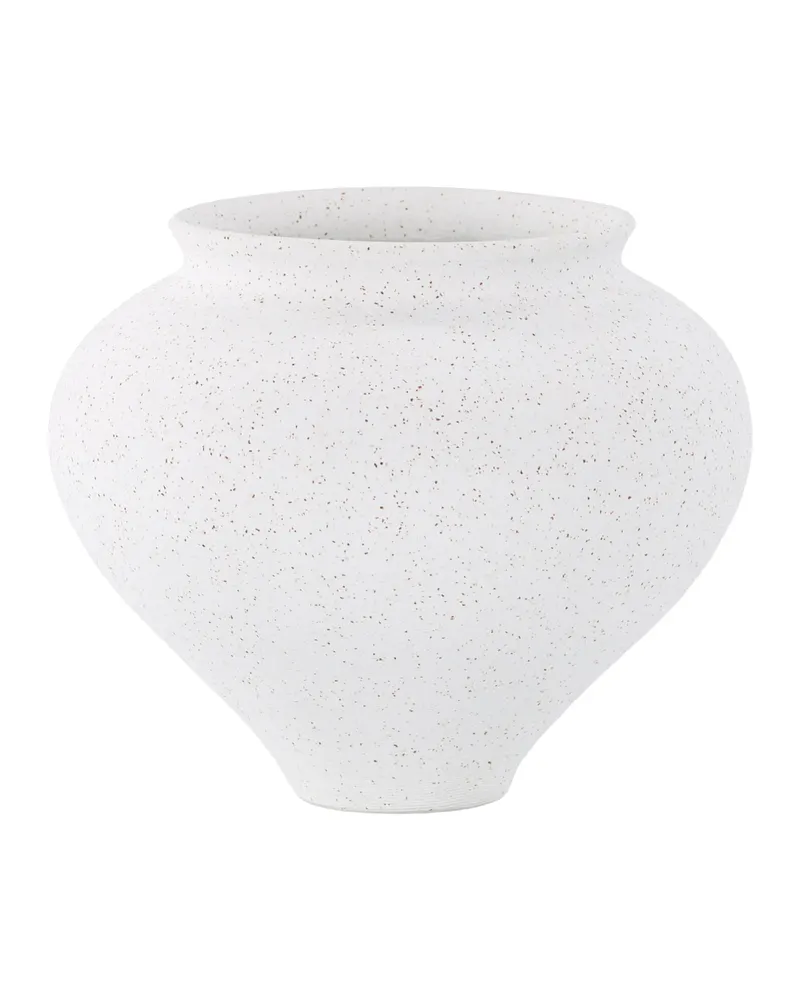 Rellis Vase aus Töpferware in Ø 18 cm, Weiß, Ansicht 11