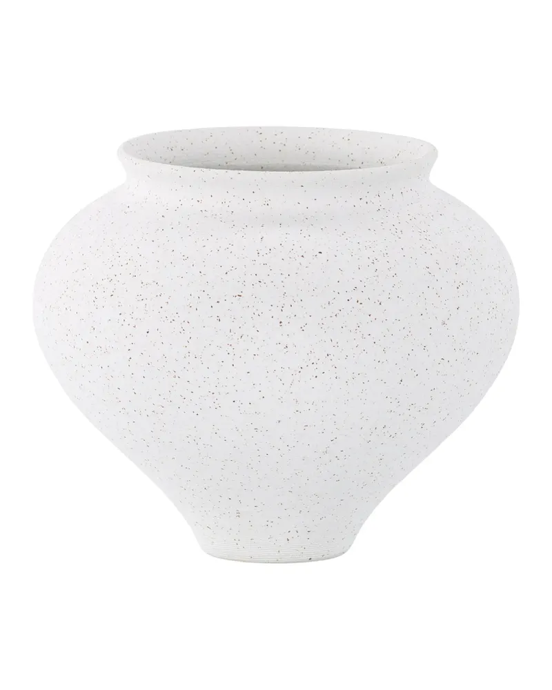 Rellis Vase aus Töpferware in Ø 18 cm, Weiß, Ansicht 12