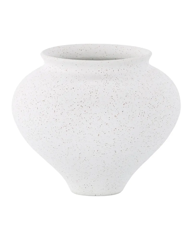 Rellis Vase aus Töpferware in Ø 18 cm, Weiß, Ansicht 3