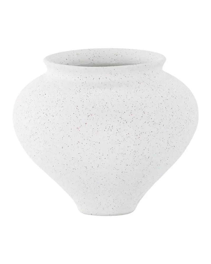 Rellis Vase aus Töpferware in Ø 18 cm, Weiß, Ansicht 4