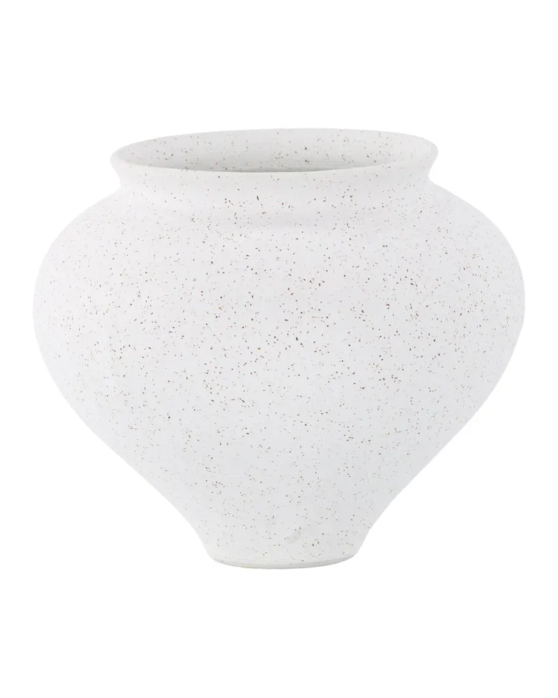 Rellis Vase aus Töpferware in Ø 18 cm, Weiß, Ansicht 6