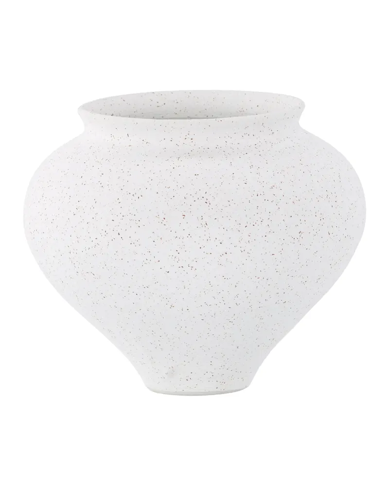 Rellis Vase aus Töpferware in Ø 18 cm, Weiß, Ansicht 7