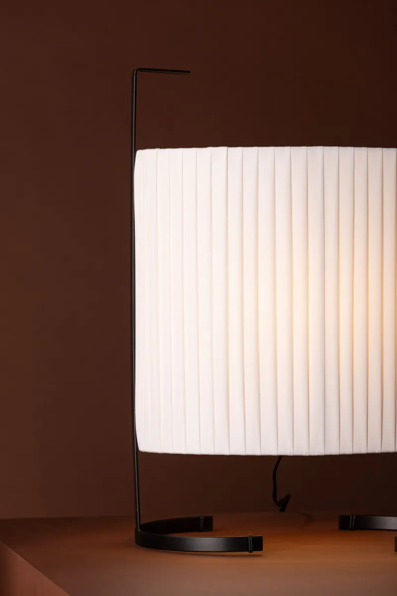 Rennes Stehlampe mit Stoffschirm in 35 × 48 × 20 cm, im Wohnraum, Ansicht 3