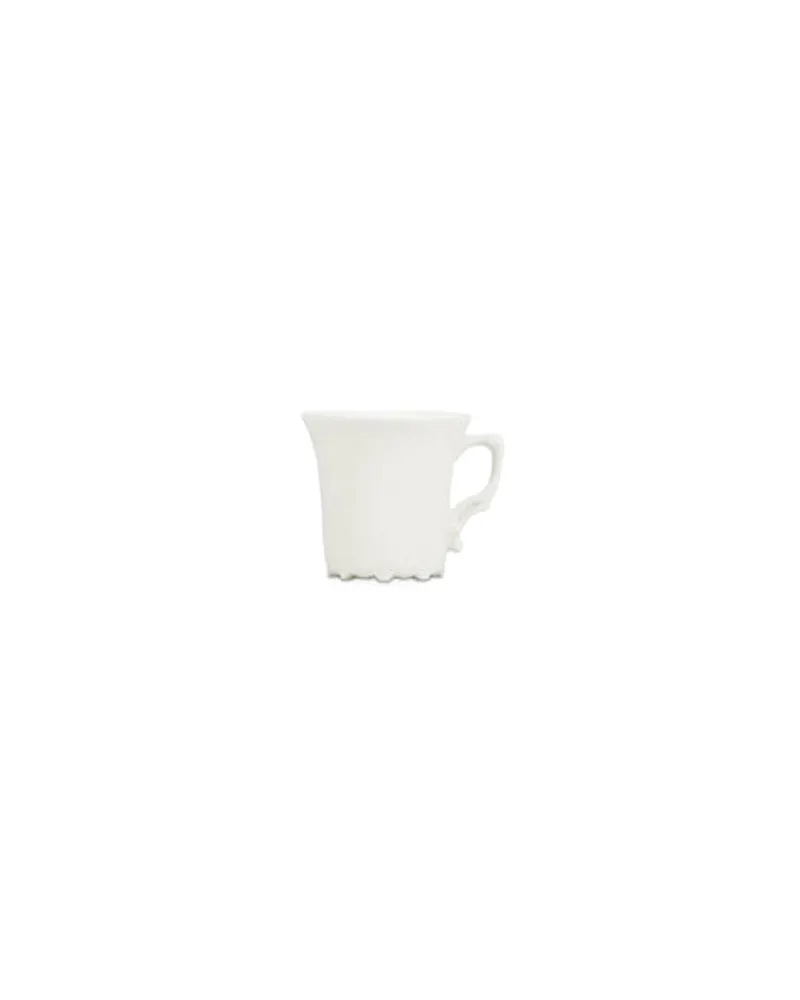 Retro Mokkatasse aus Porzellan, 110 ml, Ø 6,8 cm, Elfenbein