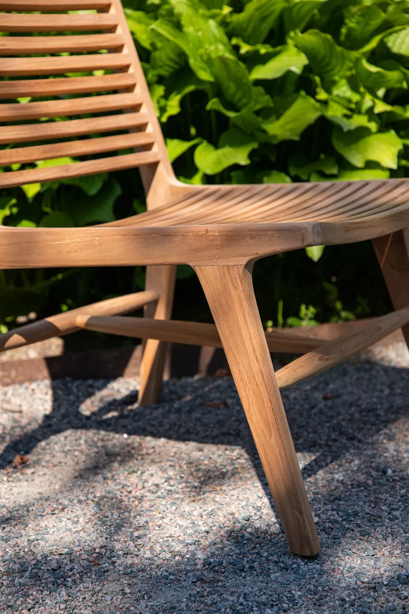 Ribbon Gartensessel aus Teak, im Wohnraum, Ansicht 5