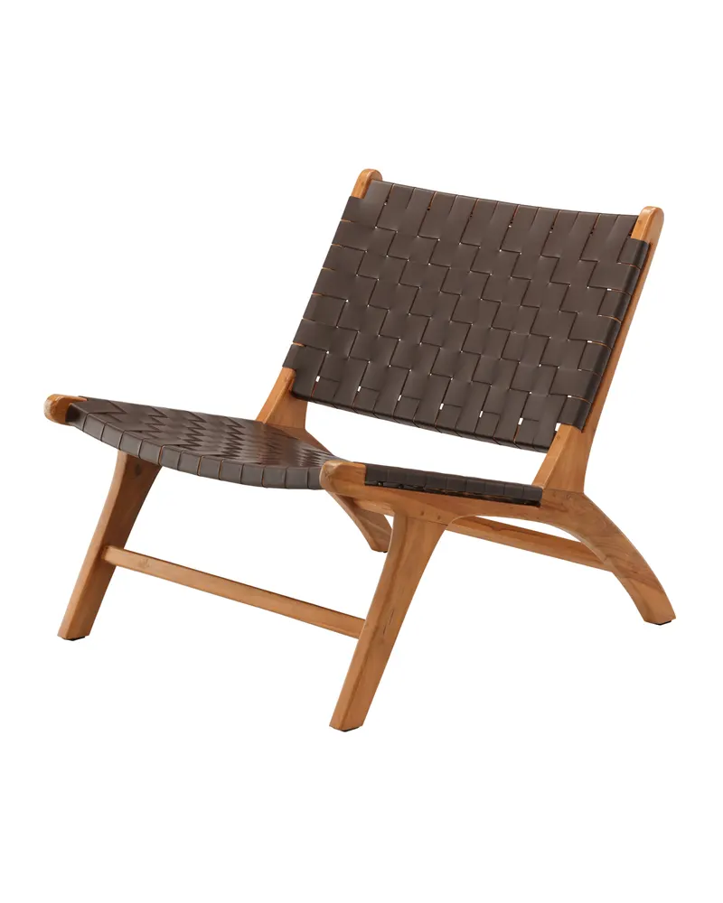 Rike Loungesessel aus Teak in Braun, Gestell Natur, Ansicht 1