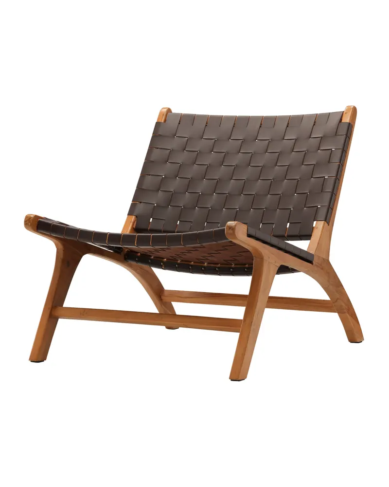 Rike Loungesessel aus Teak in Braun, Gestell Natur, Ansicht 8