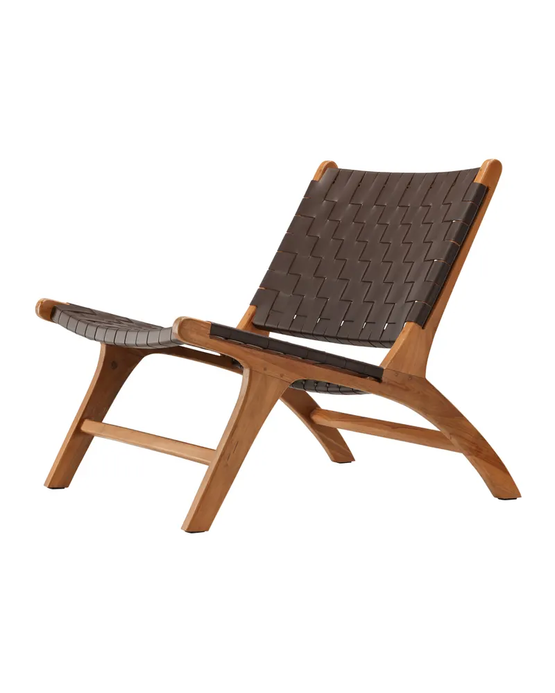 Rike Loungesessel aus Teak in Braun, Gestell Natur, Ansicht 9