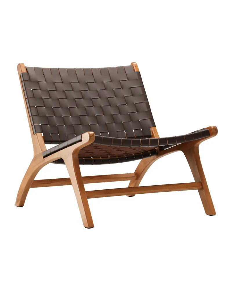 Rike Loungesessel aus Teak in Braun, Gestell Natur, Ansicht 3