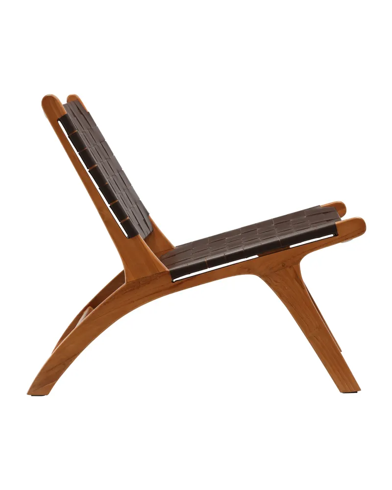 Rike Loungesessel aus Teak in Braun, Gestell Natur, Ansicht 4