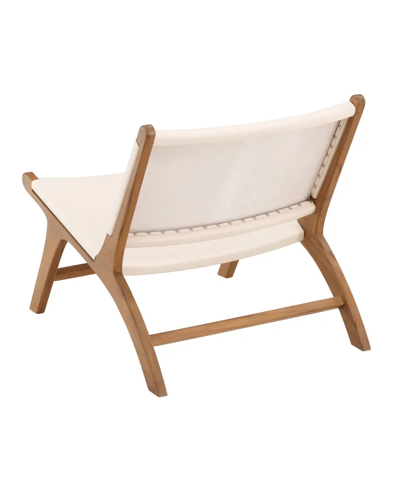 Rike Loungesessel aus Teak in Beige, Gestell Natur, Ansicht 7