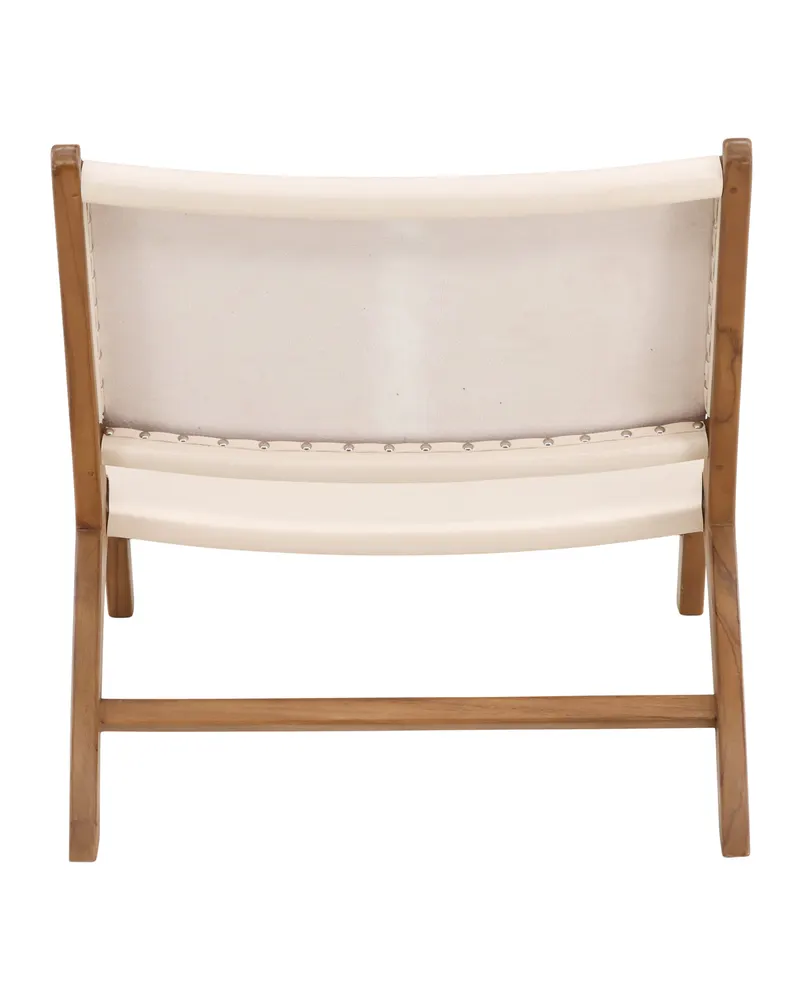 Rike Loungesessel aus Teak in Beige, Gestell Natur, Ansicht 8