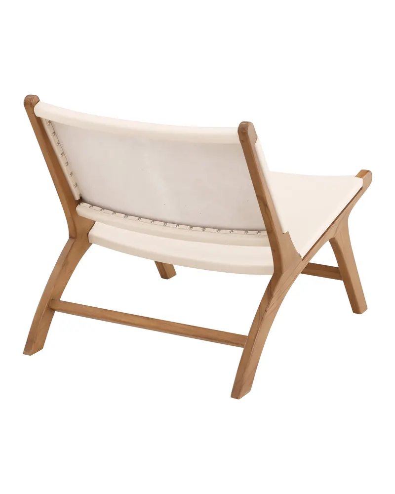 Rike Loungesessel aus Teak in Beige, Gestell Natur, Ansicht 9
