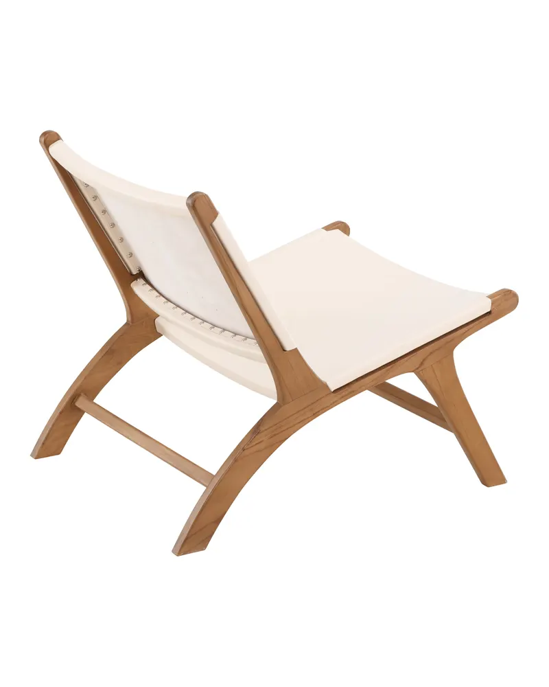 Rike Loungesessel aus Teak in Beige, Gestell Natur, Ansicht 10