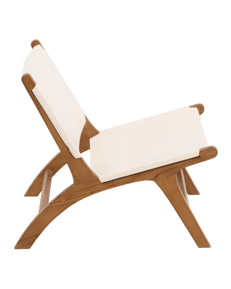 Rike Loungesessel aus Teak in Beige, Gestell Natur, Ansicht 11