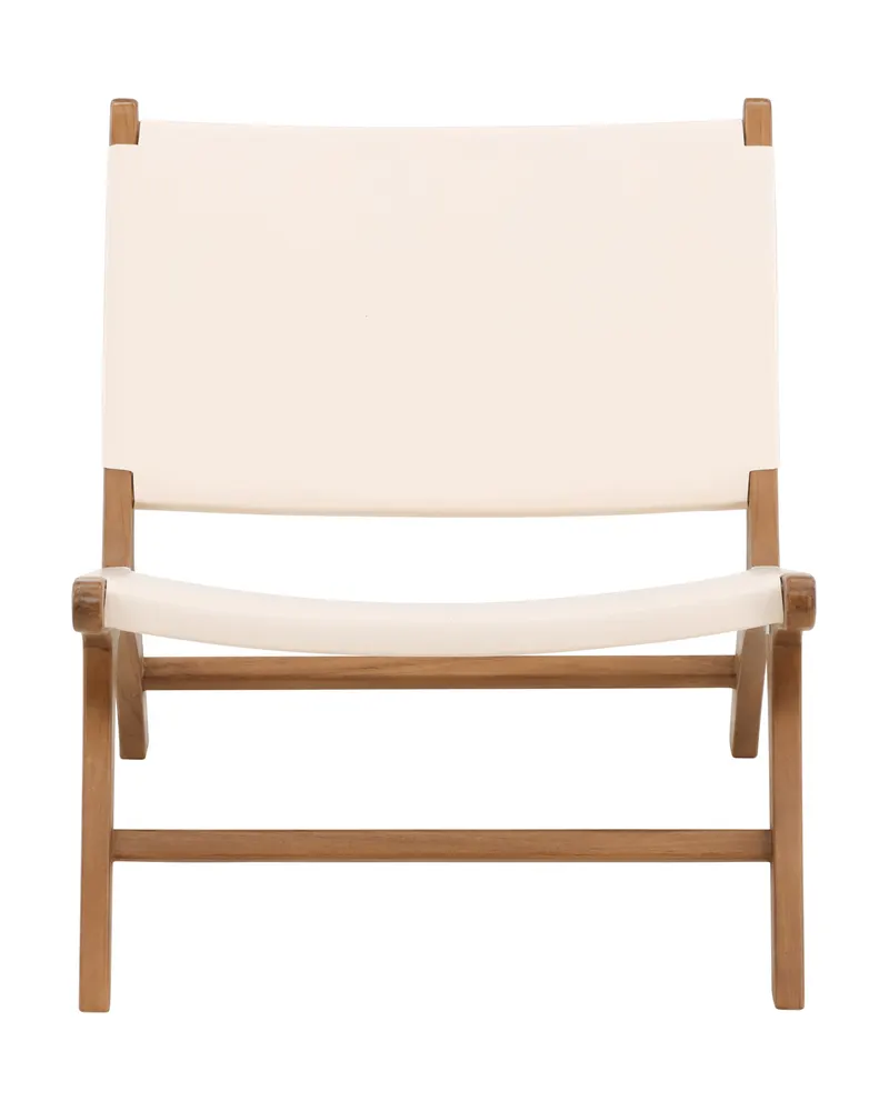 Rike Loungesessel aus Teak in Beige, Gestell Natur, Ansicht 2