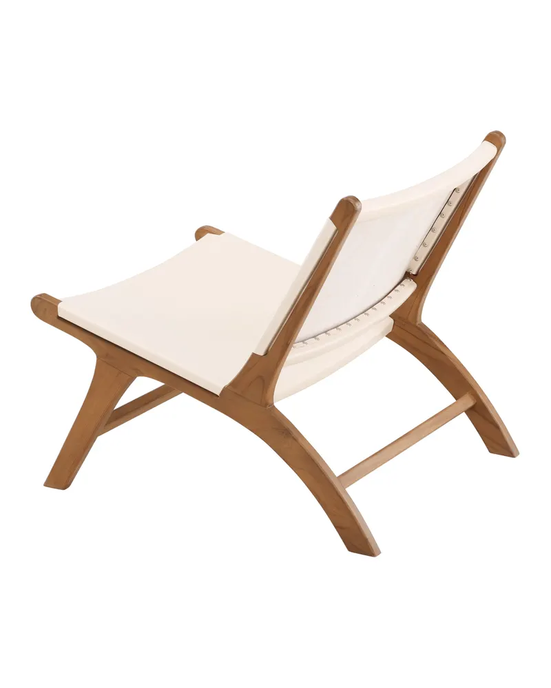 Rike Loungesessel aus Teak in Beige, Gestell Natur, Ansicht 5