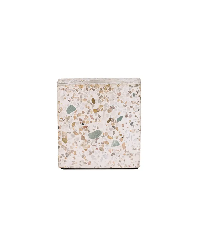 Rilche Tischlampe mit Würfelfuß aus Terrazzo in Grau, Ansicht 4