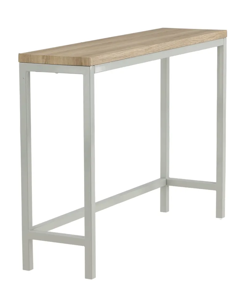 Rise schmaler Beistelltisch mit Stahlgestell in 110 × 30 cm, Natur, Gestell Grau, Ansicht 11
