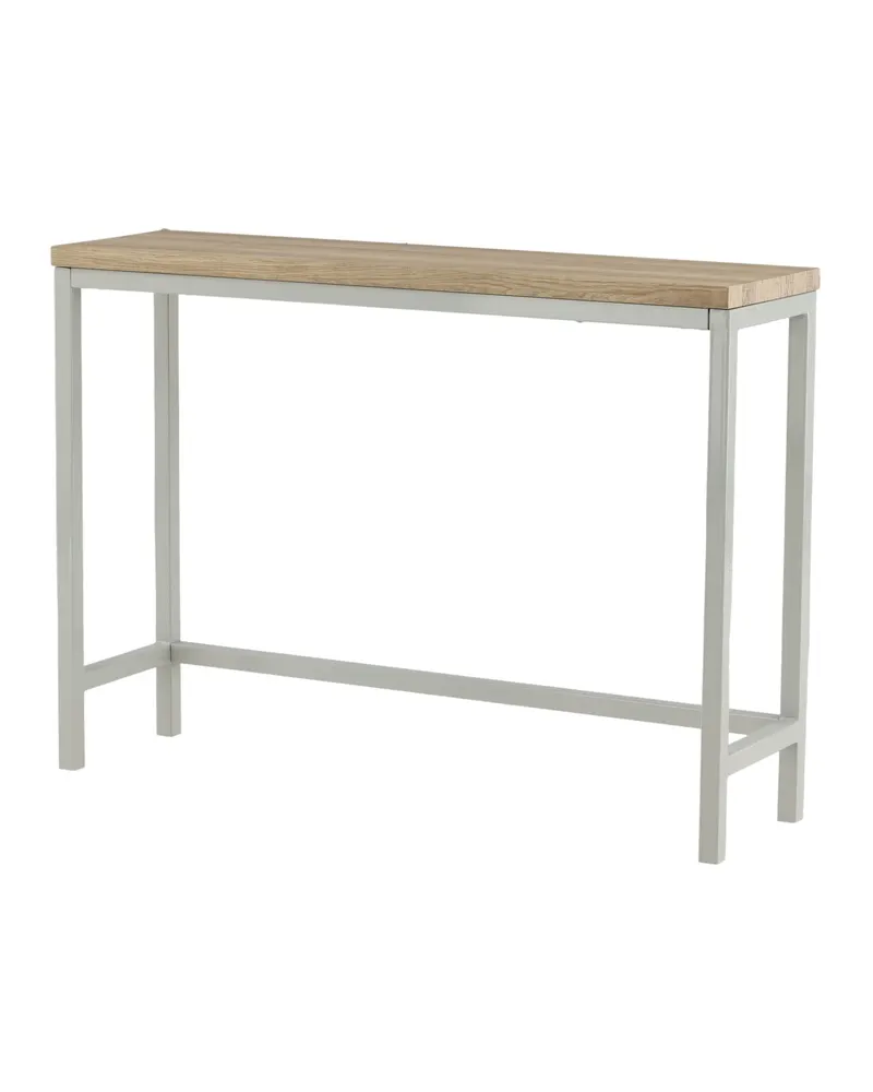 Rise schmaler Beistelltisch mit Stahlgestell in 110 × 30 cm, Natur, Gestell Grau, Ansicht 2