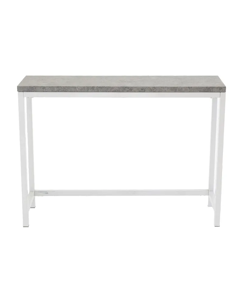 Rise schmaler Beistelltisch mit Stahlgestell in 110 × 30 cm, Grau, Gestell Weiß, Ansicht 1