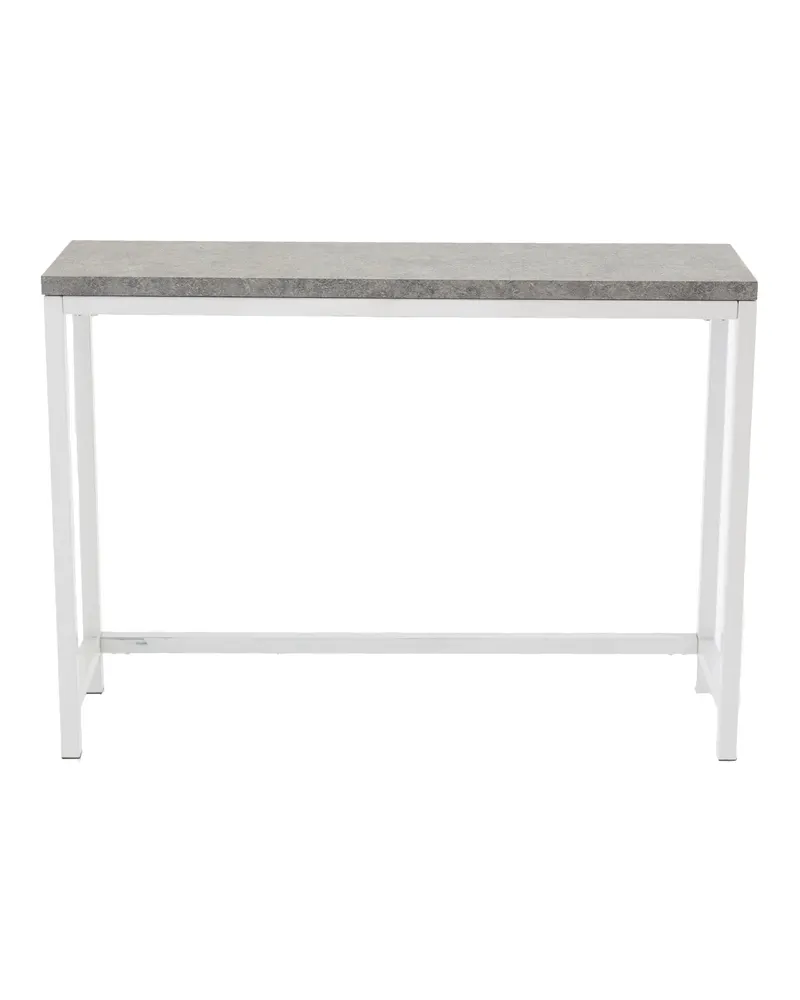 Rise schmaler Beistelltisch mit Stahlgestell in 110 × 30 cm, Grau, Gestell Weiß, Ansicht 2
