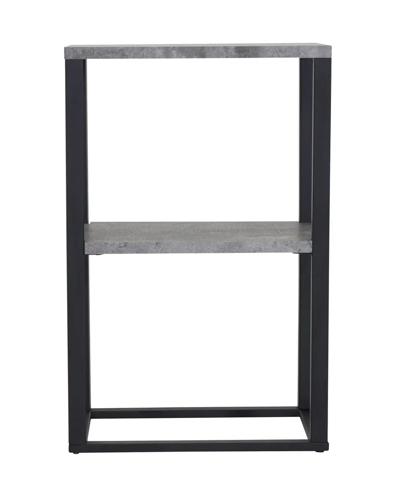 Rise schmaler Beistelltisch mit Stahlgestell in 45 × 30 cm, Grau, Gestell Schwarz, Ansicht 2