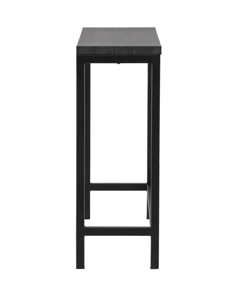 Rise schmaler Beistelltisch mit Stahlgestell in 110 × 30 cm, Schwarz, Ansicht 7
