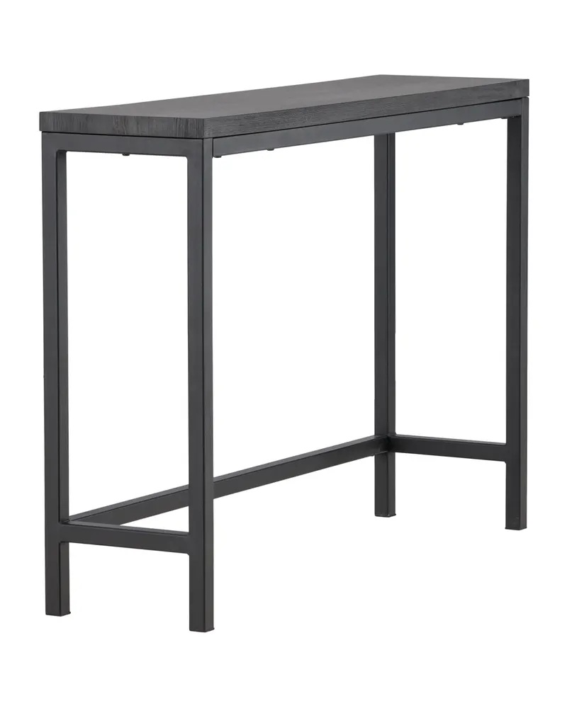 Rise schmaler Beistelltisch mit Stahlgestell in 110 × 30 cm, Schwarz, Ansicht 3