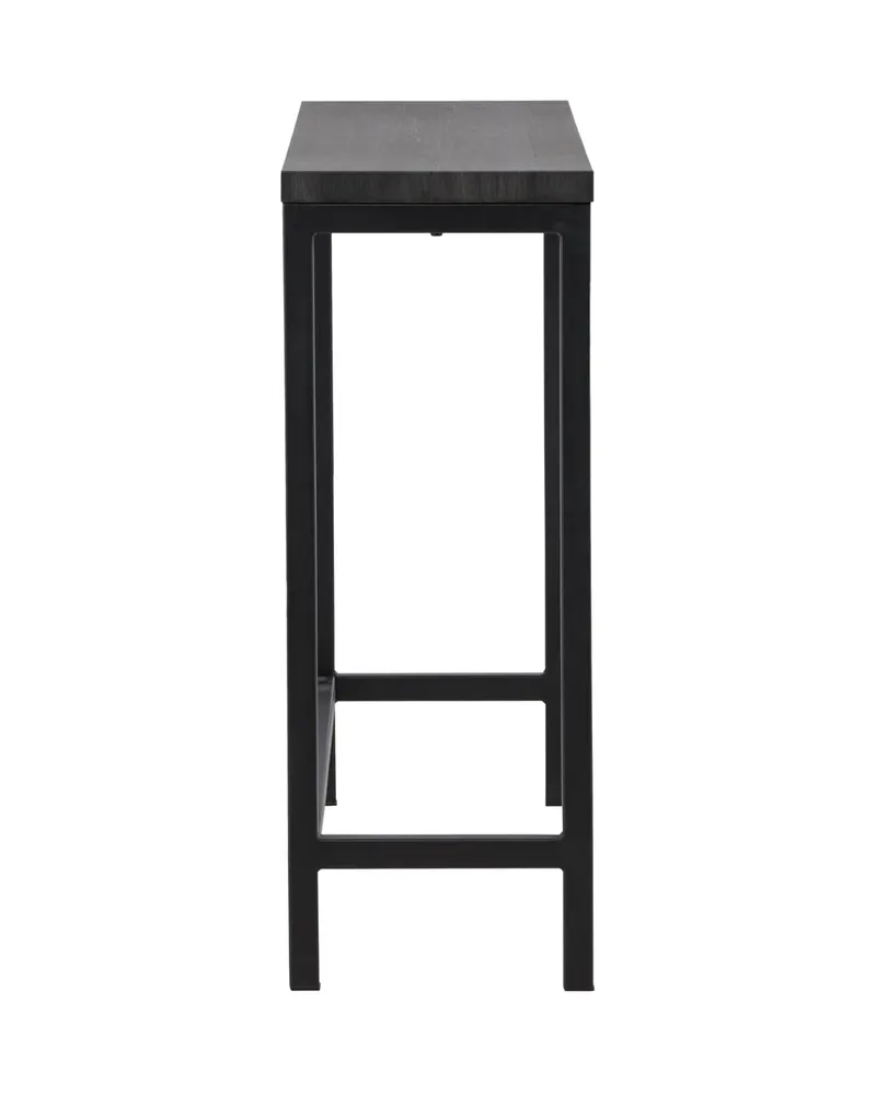 Rise schmaler Beistelltisch mit Stahlgestell in 110 × 30 cm, Schwarz, Ansicht 4