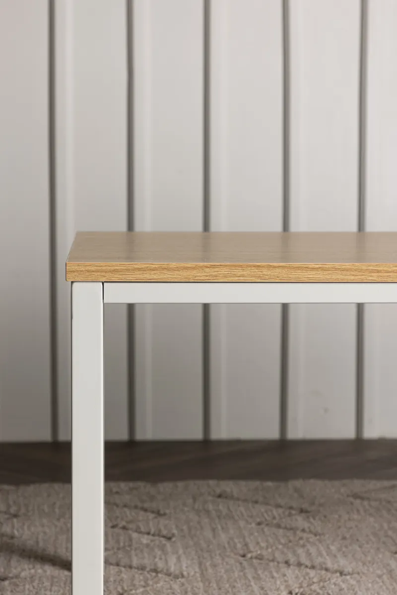 Rise rechteckiger Couchtisch 120 × 60 cm mit Stahlgestell, im Wohnraum, Ansicht 3