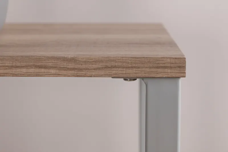 Rise schmaler Beistelltisch mit zwei Ablagen in Natur, Gestell Grau, im Wohnraum, Ansicht 5