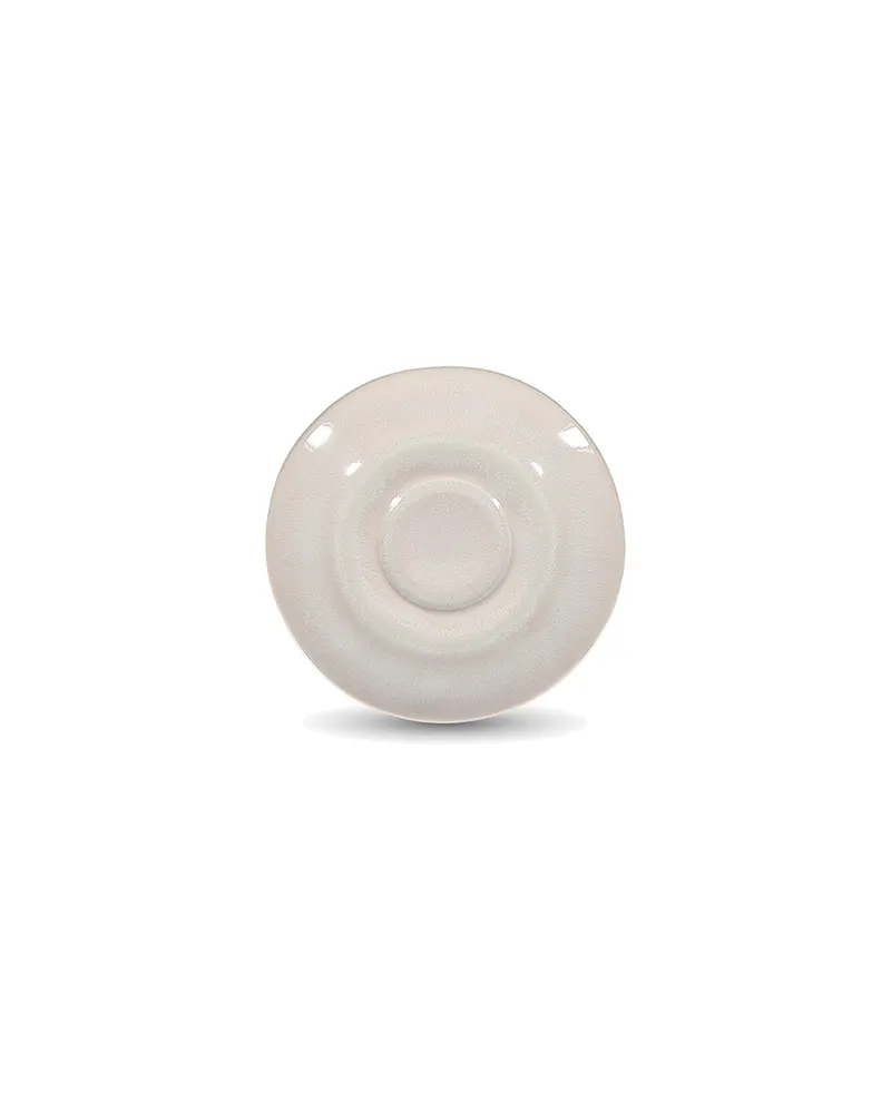 Rocca Mokka-Untertasse aus beigem Steinzeug, Ø 12,5 cm, Beige