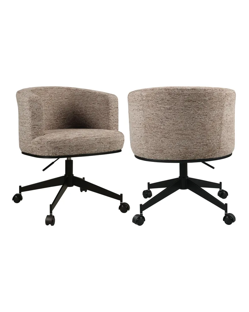 Esszimmerstuhl Rochenne, Mocca Linear, drehbar von Richmond Interiors, Produktansicht 2
