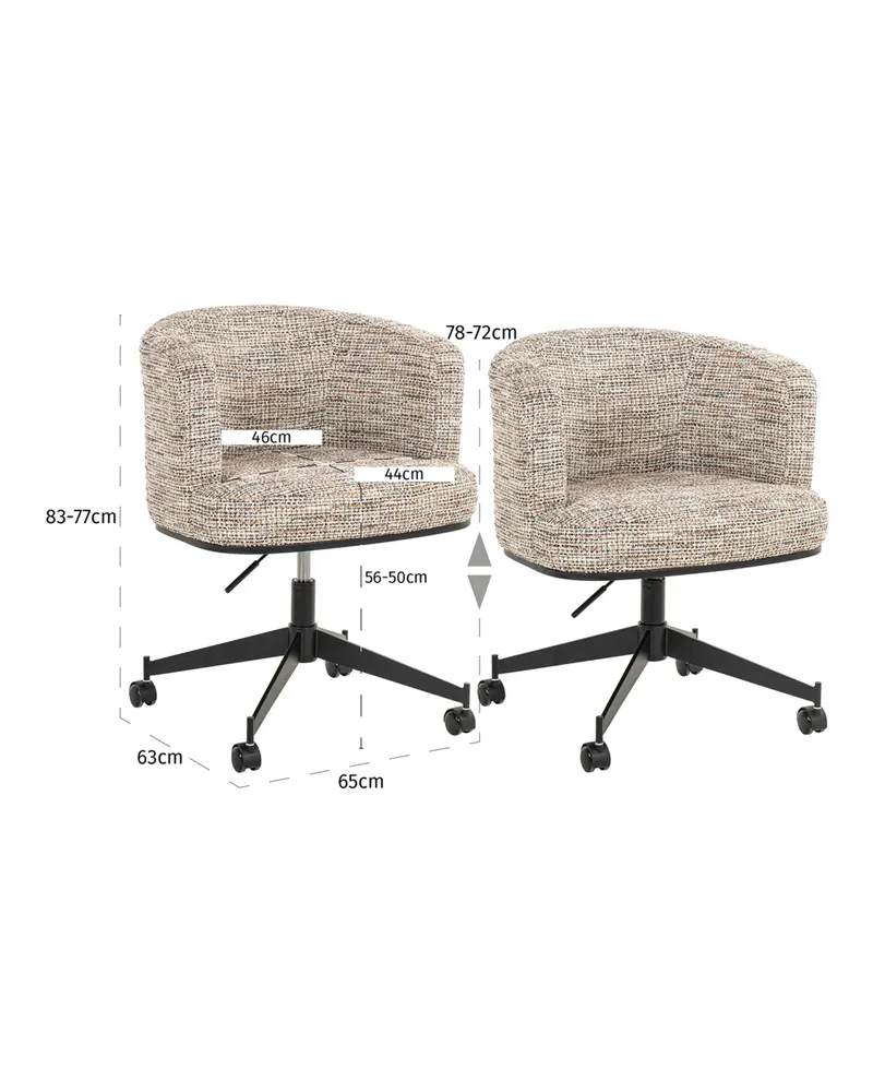 Esszimmerstuhl Rochenne, Trendy Nature, drehbar von Richmond Interiors, Produktansicht 18