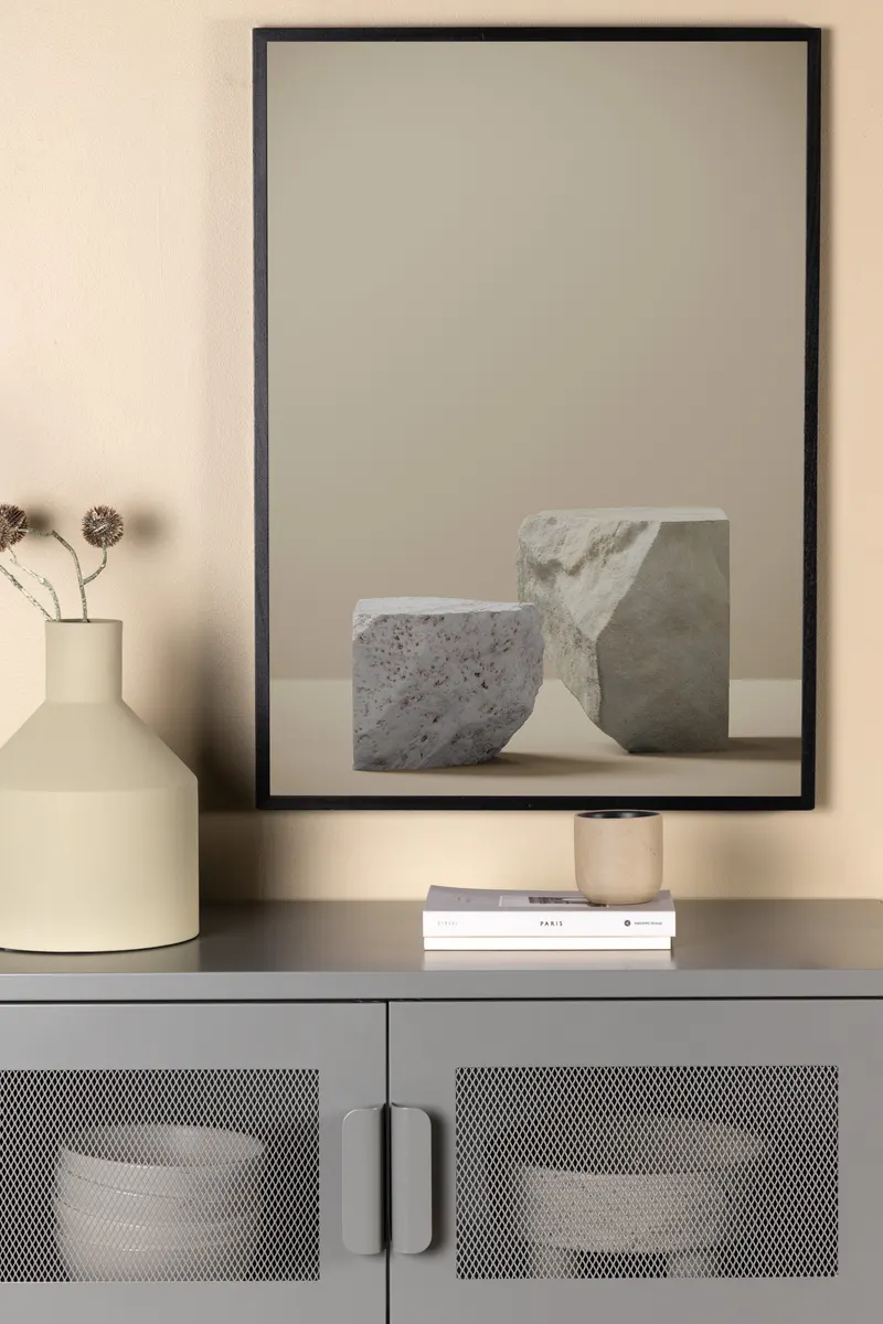 Rocks Poster, zwei kantige Steine als Fotodruck in Beige