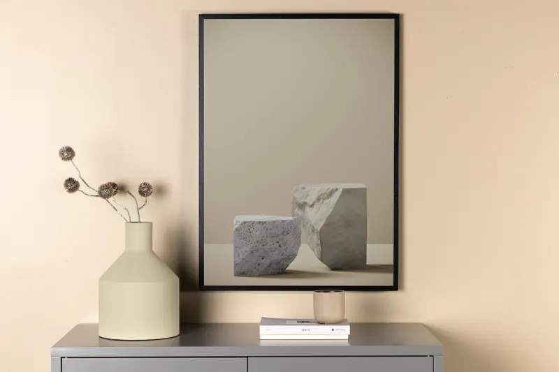 Rocks Poster mit zwei kantigen Steinen in 100 × 70 cm, im Wohnraum, Ansicht 2