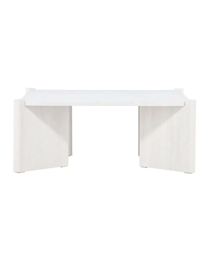 Rogaland quadratischer Couchtisch 100 × 100 cm auf breiten Wangen in Whitewash, Ansicht 8