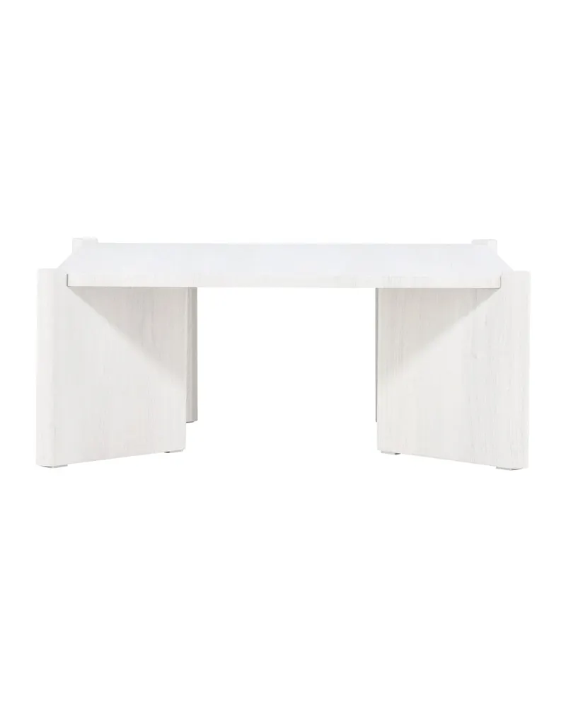 Rogaland quadratischer Couchtisch 100 × 100 cm auf breiten Wangen in Whitewash, Ansicht 11