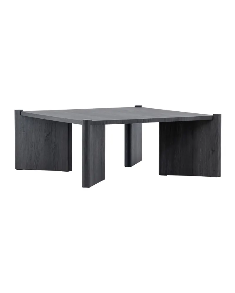 Rogaland quadratischer Couchtisch 100 × 100 cm auf breiten Wangen, Weiß