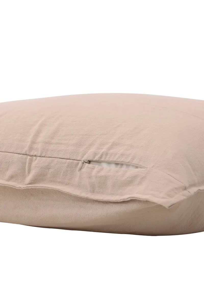 Ronja Kissenbezug 50 × 90 cm mit Paspel in Beige, Ansicht 3