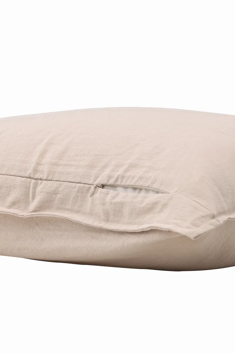 Ronja Kissenbezug aus Baumwolle in 45 × 45 cm, Beige, Ansicht 3