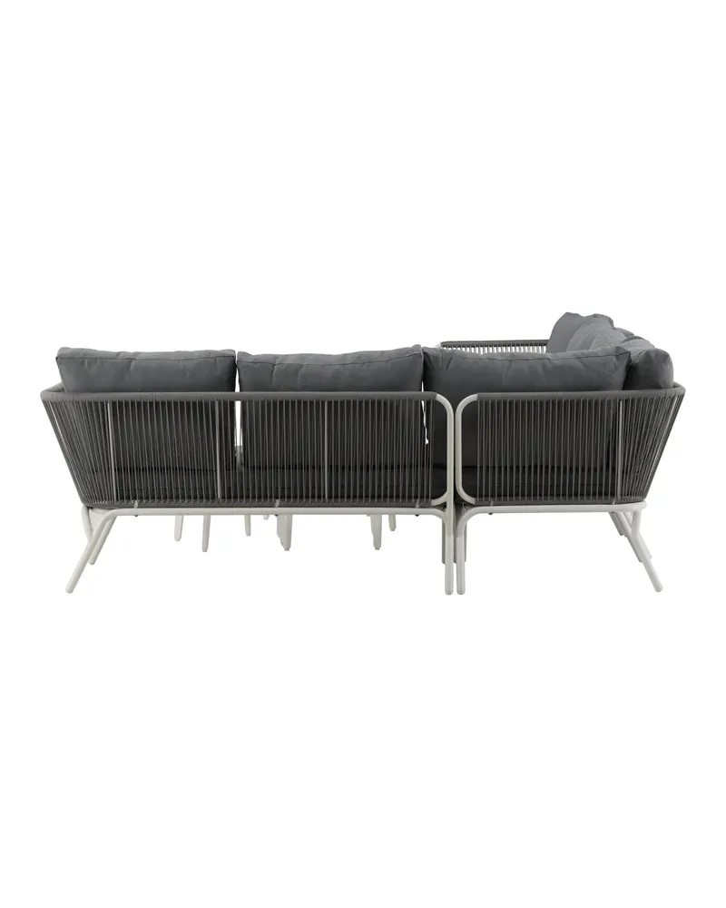 Roxo Gartenlounge mit weißem Ecksofa und Satztischen, Ansicht 10