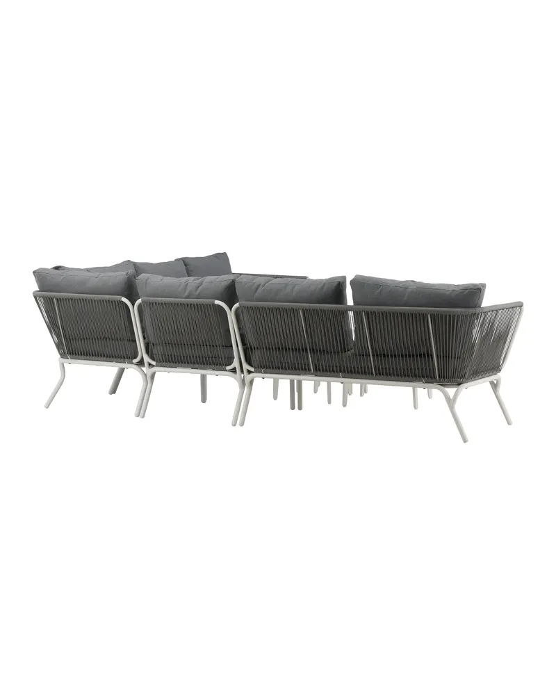 Roxo Gartenlounge mit weißem Ecksofa und Satztischen, Ansicht 6