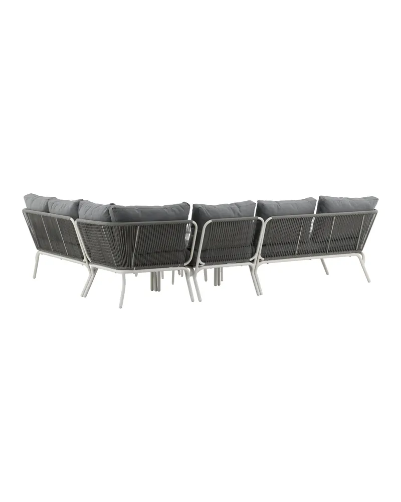 Roxo Gartenlounge mit weißem Ecksofa und Satztischen, Ansicht 9