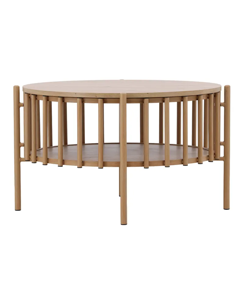 Rubbo runder Couchtisch Ø 80 cm mit Lamellenkranz, Ansicht 1
