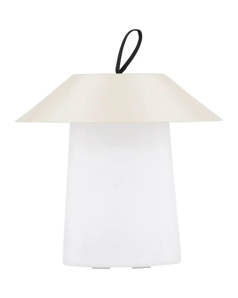 Rubu Außenleuchte mit Batterie und Stahlschirm, dimmbar, Beige