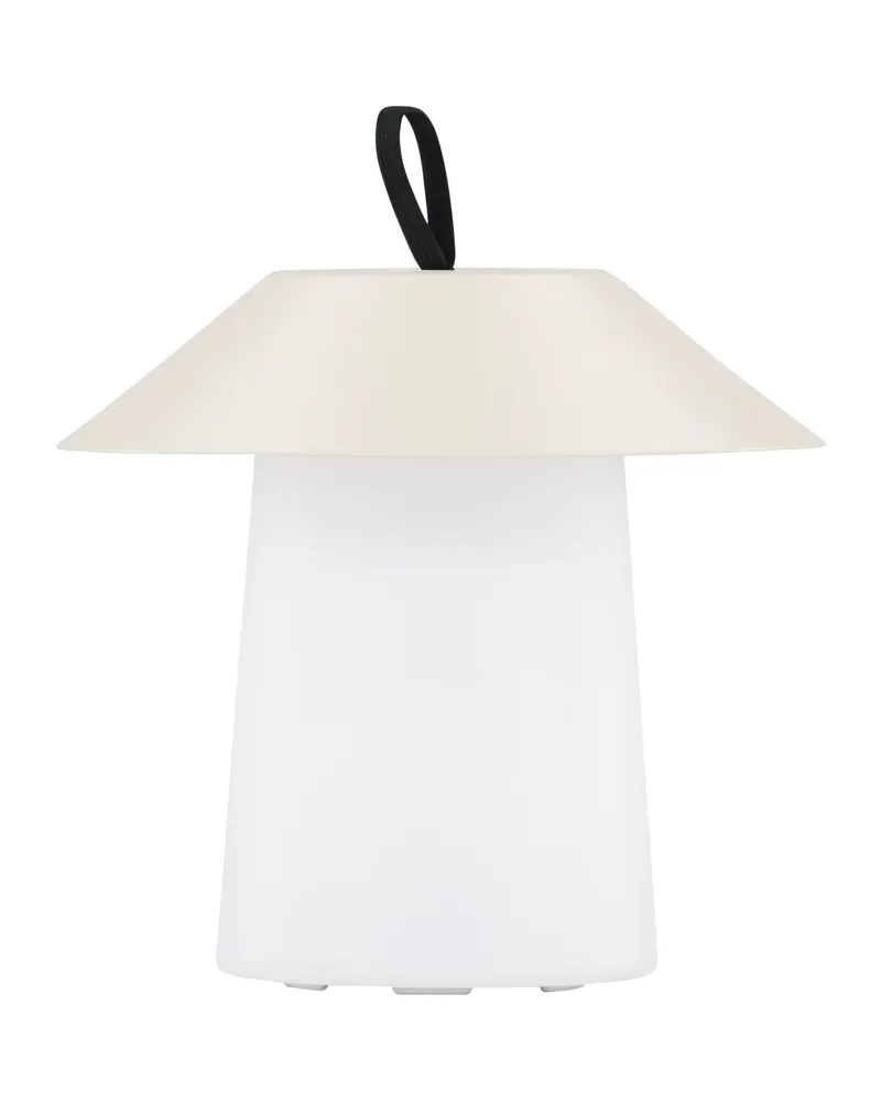 Rubu Außenleuchte mit Stahlschirm und Schlaufe in Beige, Ansicht 8