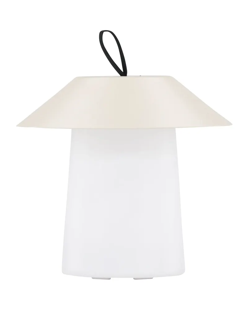 Rubu Außenleuchte mit Stahlschirm und Schlaufe in Beige, Ansicht 9