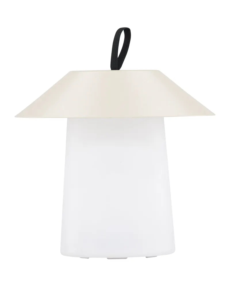 Rubu Außenleuchte mit Stahlschirm und Schlaufe in Beige, Ansicht 2